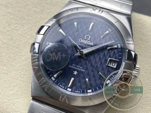 Constellation 38mm case side profile with crown detail