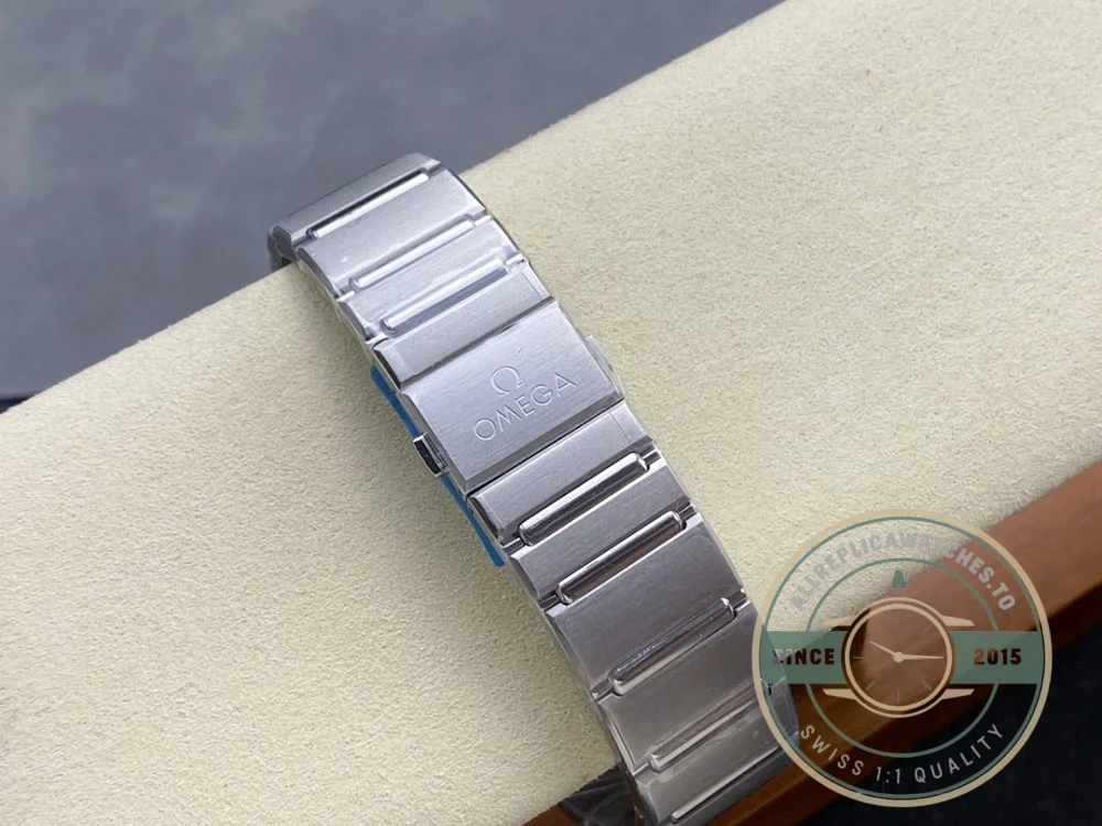 Caseback view showing Co-Axial movement through sapphire crystal