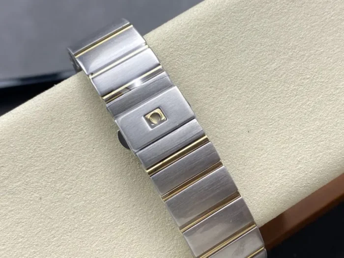 Caseback view showing Co-Axial movement through sapphire crystal