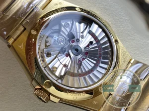 Constellation 38mm case side profile with crown detail