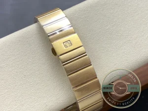 Caseback view showing Co-Axial movement through sapphire crystal