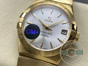 Superclone Omega Constellation Gold, Silver 38mm 123.50.38.21.02.002 - Budget Luxury Replica Watch