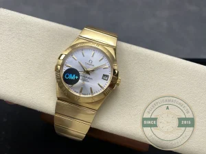 Superclone Omega Constellation Gold, Silver 38mm 123.50.38.21.02.002 - Swiss-Made Clone Watch