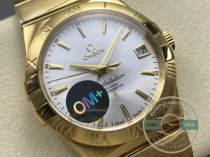 Superclone Omega Constellation Gold, Silver 38mm 123.50.38.21.02.002 - Top-Tier Swiss Replica Watch