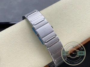 Omega Constellation Green on wrist in natural lighting