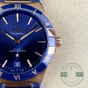 Constellation 41mm case side profile with crown detail