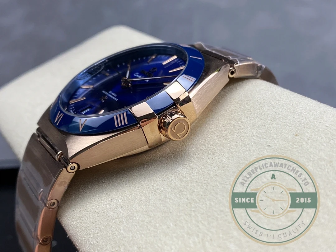Superclone Omega Constellation Rose, Blue Dial 41mm 131.63.41.21.03.001 - Budget Luxury Replica Watch