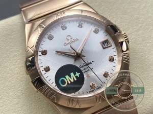 Superclone Omega Constellation Rose Gold 38mm 123.55.38.21.52.007 - Swiss Movement Replica Watch