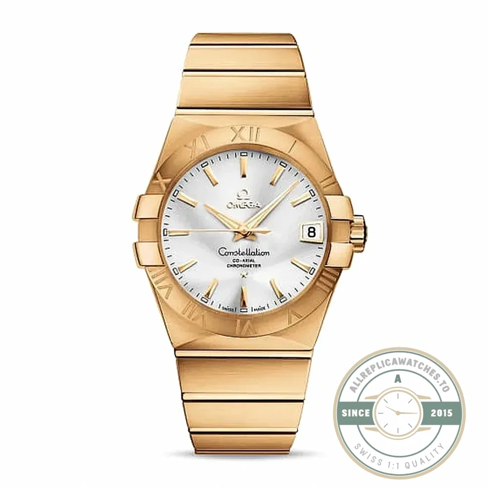 Superclone Omega Constellation Rose Gold, White 38mm 123.50.38.21.02.001 - High-Grade Replica Watch