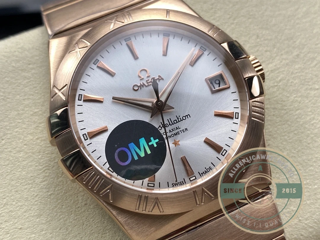 Superclone Omega Constellation Rose Gold, White 38mm 123.50.38.21.02.001 - Luxury Replica Watch