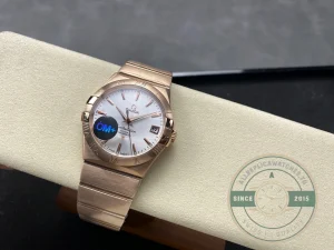 Superclone Omega Constellation Rose Gold, White 38mm 123.50.38.21.02.001 - Budget Luxury Replica Watch