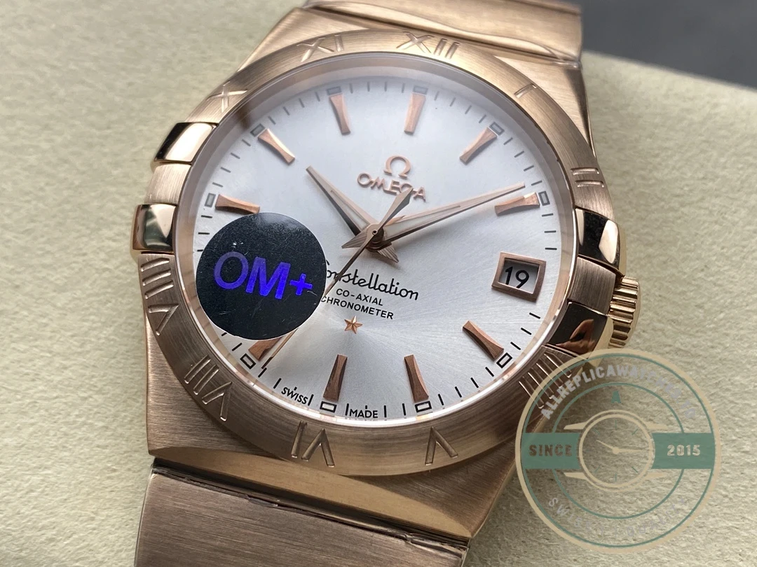 Superclone Omega Constellation Rose Gold, White 38mm 123.50.38.21.02.001 - Best Quality Replica Watch