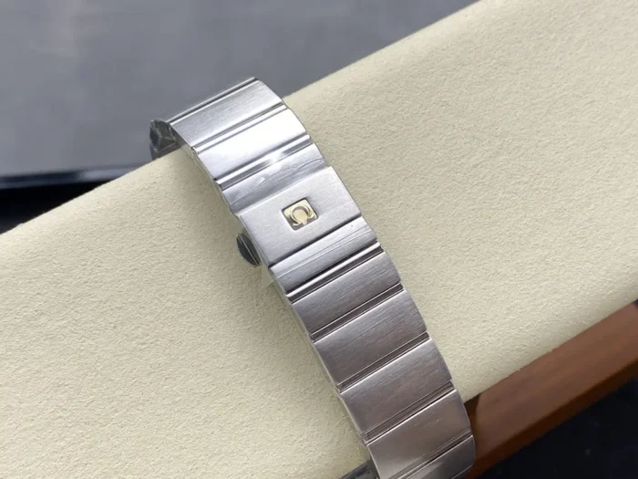Caseback view showing Co-Axial movement through sapphire crystal