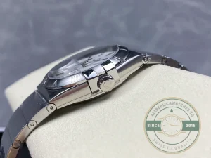 Omega Constellation Silver on wrist in natural lighting