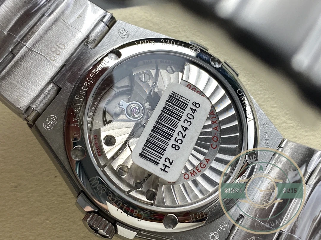 Complete front view showing silver dial and bezel ring