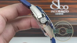 Constellation case side profile with crown detail