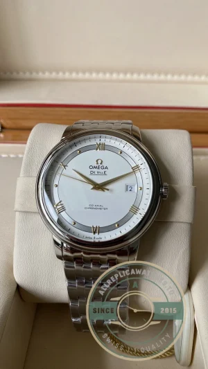 Superclone Omega De Ville 39.5mm 424.10.40.20.02.002 - Top-Tier Swiss Replica Watch