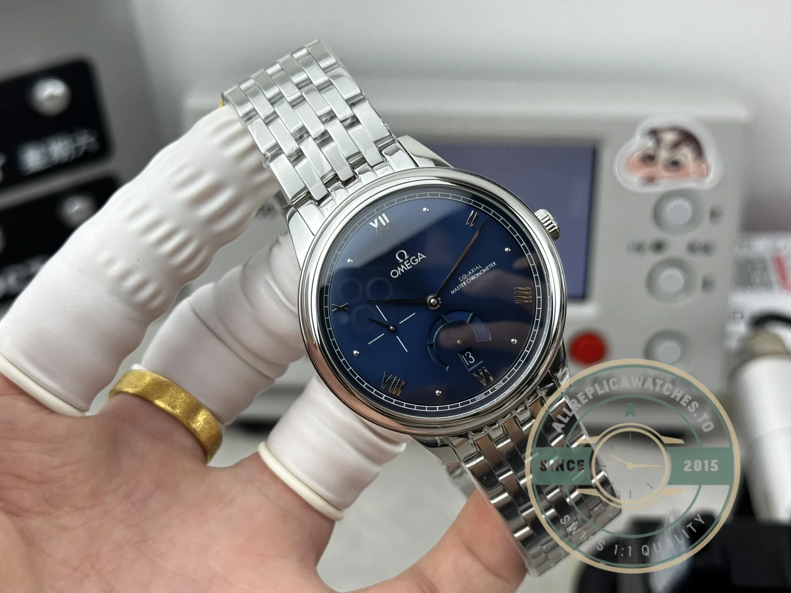 Superclone Omega De Ville Prestige 41mm Blue Dial, 434.10.41.21.03.002 - Top-Tier Swiss Replica Watch