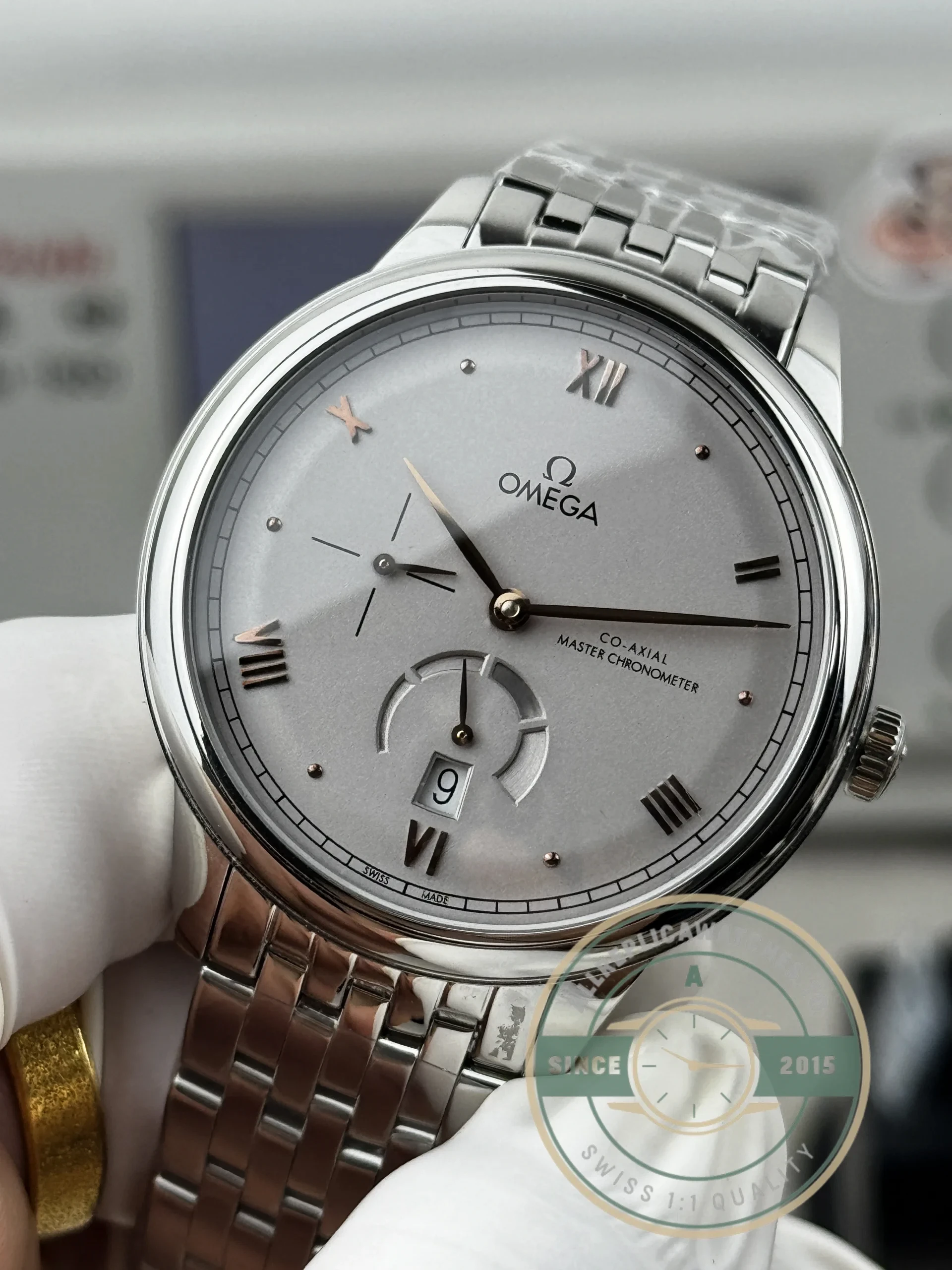 Superclone Omega De Ville Prestige 41mm Silver Dial, 434.10.41.21.06.001 - Luxury Replica Watch
