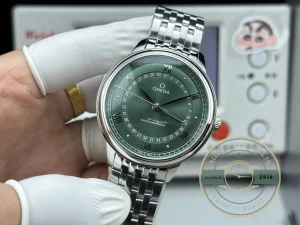 Superclone OMEGA De Ville Prestige 434.10.40.20.10.001 40mm Silver, Green Dial - Factory Super Clone Watch