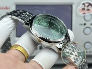 Superclone OMEGA De Ville Prestige 434.10.40.20.10.001 40mm Silver, Green Dial - Swiss-Made Clone Watch