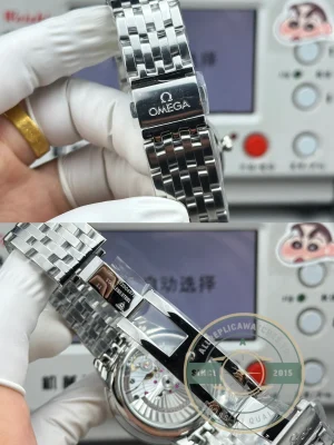 Superclone OMEGA De Ville Prestige 434.10.40.20.10.001 40mm Silver, Green Dial - Luxury Replica Watch