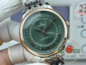 Superclone OMEGA De Ville Prestige 434.15.40.20.10.001 40mm Rose Gold, Green Dial - High-Grade Replica Watch