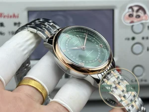 Superclone OMEGA De Ville Prestige 434.15.40.20.10.001 40mm Rose Gold, Green Dial - Swiss-Made Clone Watch