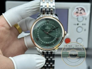 Superclone OMEGA De Ville Prestige 434.15.40.20.10.001 40mm Rose Gold, Green Dial - Swiss Movement Replica Watch
