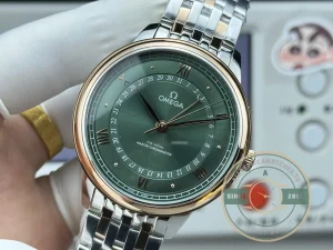 Superclone OMEGA De Ville Prestige 434.15.40.20.10.001 40mm Rose Gold, Green Dial - Luxury Replica Watch