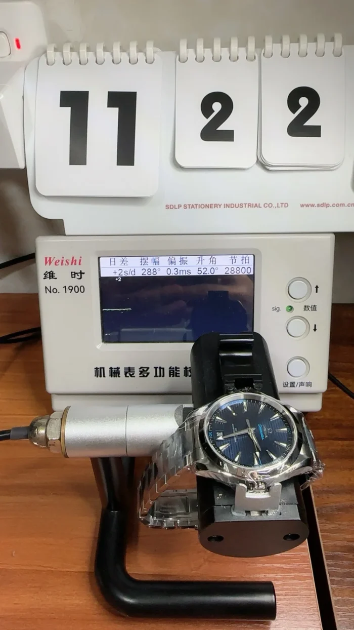 Complete front view showing dial and bezel ring