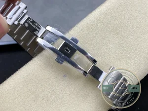 Steel bracelet strap detail with clasp