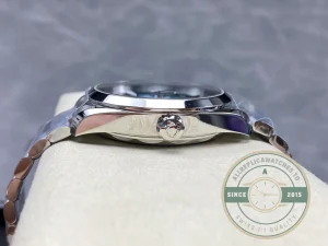 Crown and case finishing detail in studio lighting