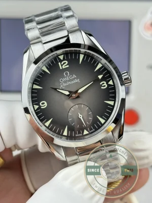 Seamaster 38mm case side profile with crown detail