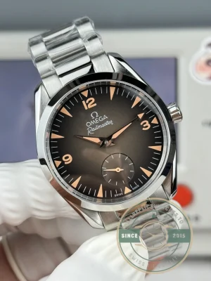Seamaster 38mm case side profile with crown detail