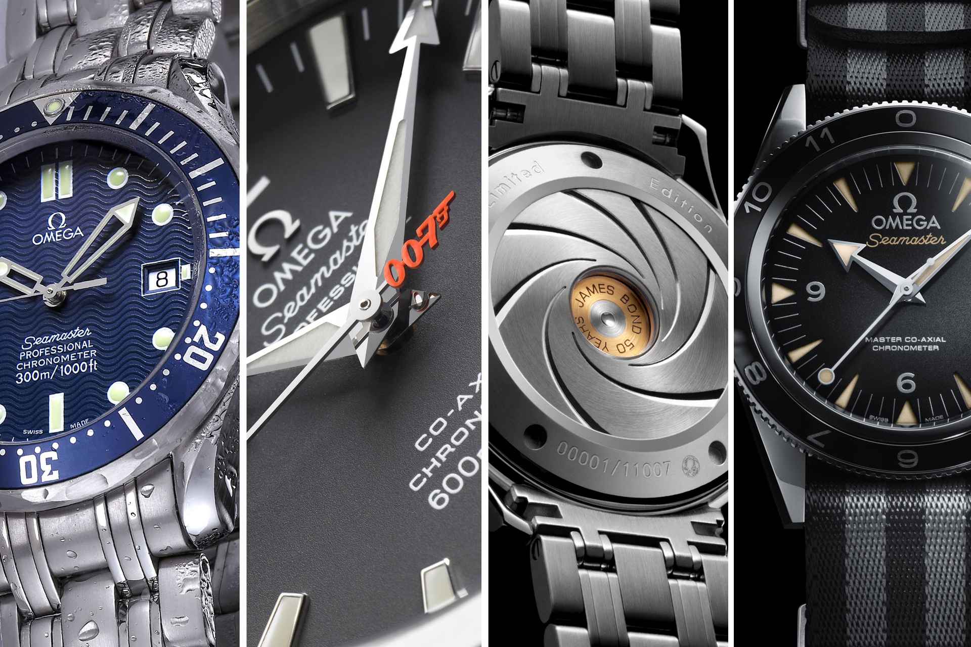 Omega James Bond 007 Seamaster Watches Collection History Evolution Different Models