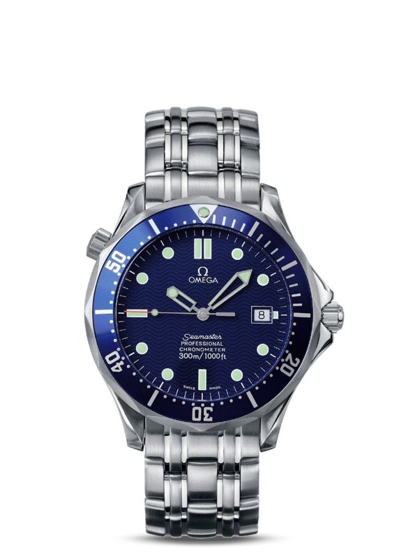 Omega Seamaster James Bond 007 Blue Dial Steel Bracelet Diver Watch
