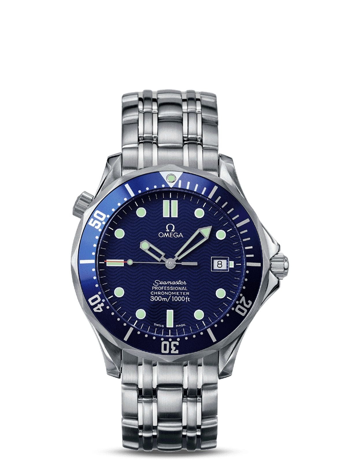 Omega Seamaster James Bond 007 Blue Dial Steel Bracelet Diver Watch