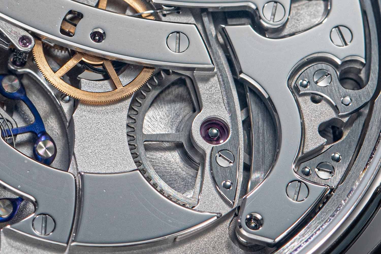 Watch Chronograph Pushers Mechanical Close-Up Steel